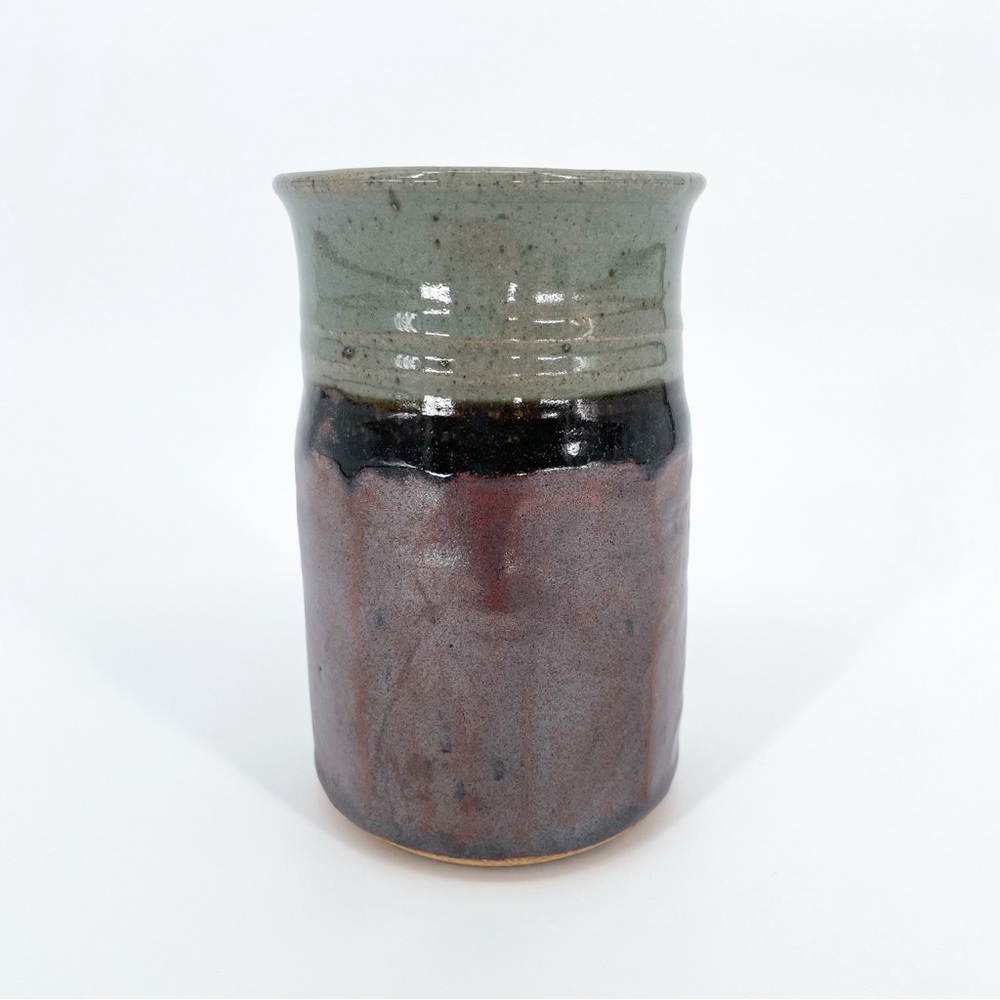 ☀️ 3/$25 Clayton House Crafts Metallic Glazed Stoneware Pottery Vase